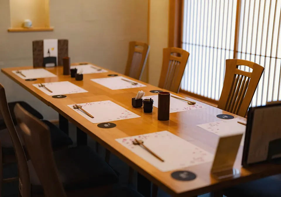 A private room at Yakitori Suzune